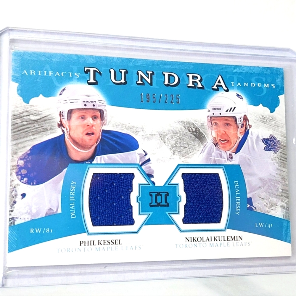 Phil Kessel & Nikolai Kulemin Upper Deck Game-Used Jersey Hockey Card 195/225